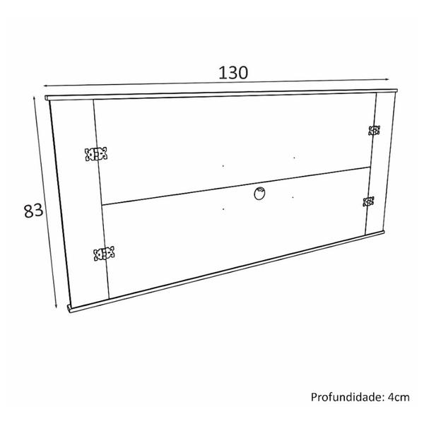 Imagem de Painel para TV Liverpool 83x180x4cm em MDP Estilare Móveis