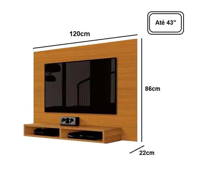 Imagem de Painel para TV Marrom Fox Cedro  - EDN Móveis