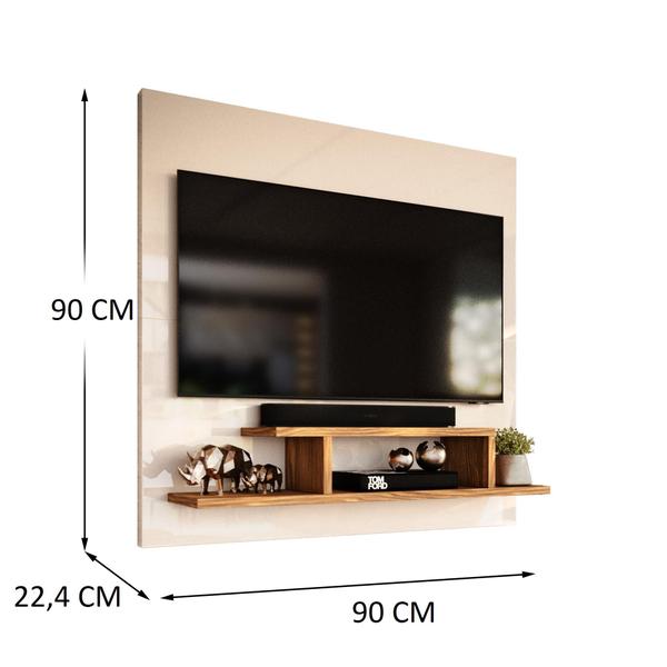 Painel para TV Smart 32 Polegadas com Nicho Prateleira Sala Quarto Reilly - AJMóveis Imagem de Painel para TV Smart 32 Polegadas com Nicho Prateleira Sala Quarto Reilly