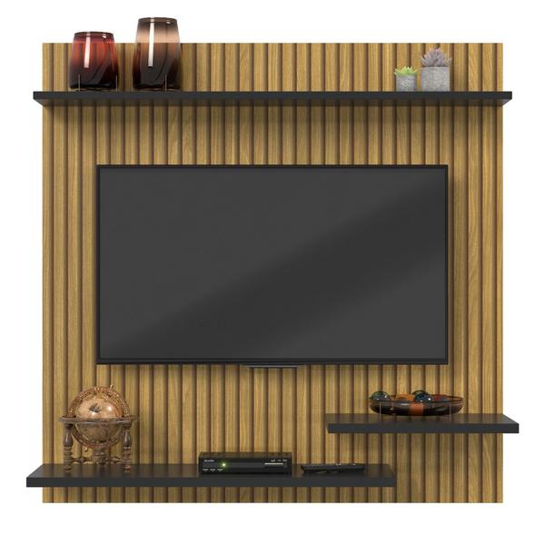 Imagem de Painel Para TV Smart Madri Para TVs de até 32 Polegadas - Ripado/Preto