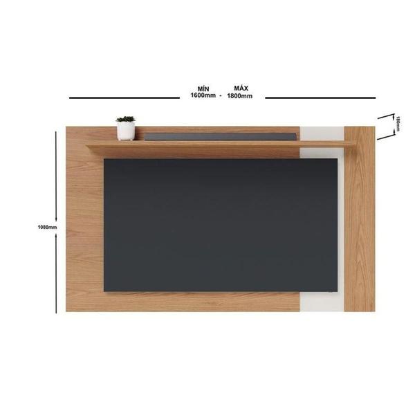 Imagem de Painel Para Tv Suspenso Extensivo Leme Freijó Off White Matte - Colibri