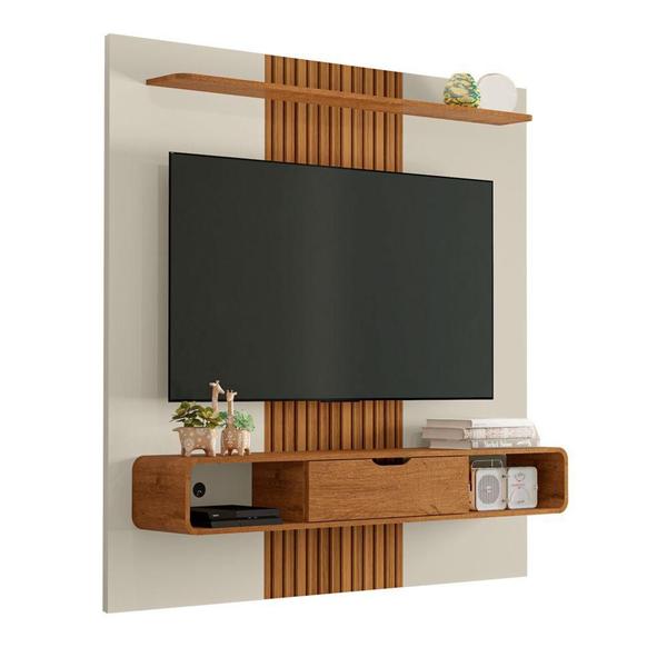 Imagem de Painel para Tv Veneza Off White Naturalle Ripado