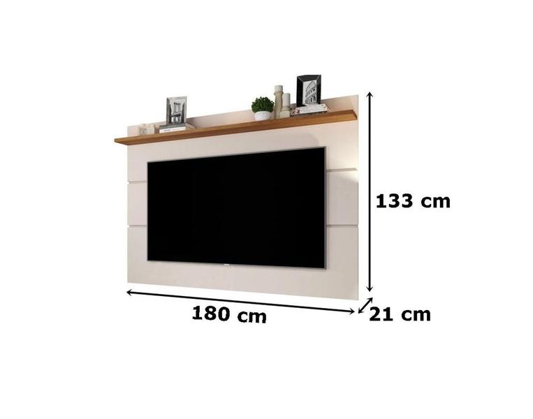 Imagem de Painel Para TV Vivare 1.8 Off White Freijó Germai Móveis