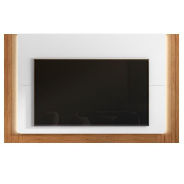 Imagem de Painel para TVs 60 Polegdas com Led Cairo Branco Cedro