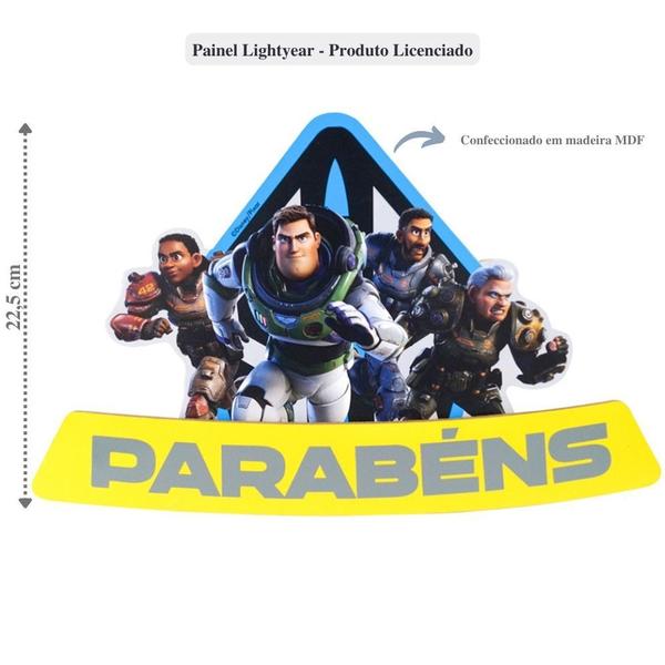 Imagem de Painel Parabéns Buzz Lightyear MDF Decorativo Aniversário