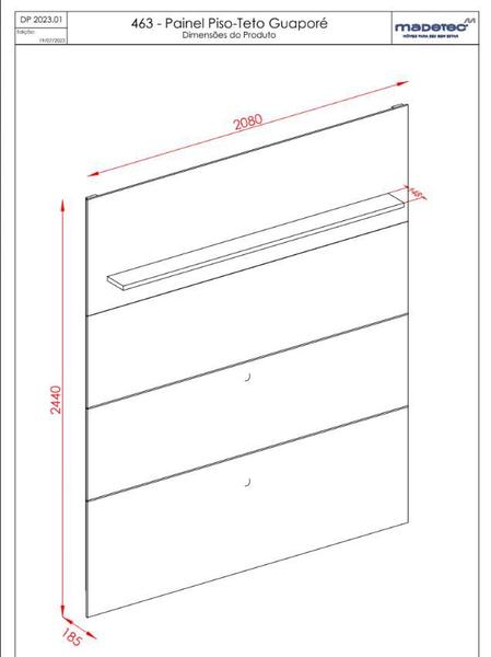 Imagem de  painel piso-teto guaporé cinamomo/off  white 463139   madetec