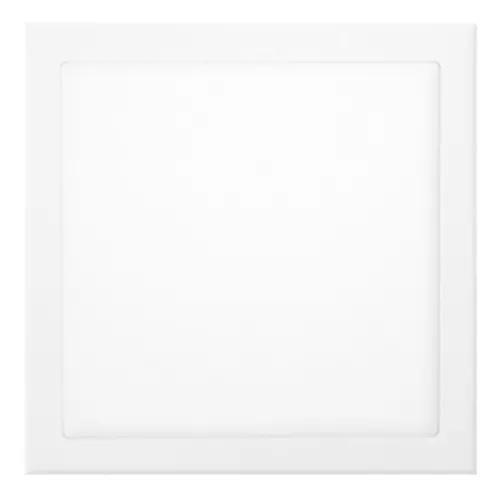 Imagem de Painel Plafon 18w Embutir Quadrado Branco Frio 6500k Bivolt 110/220v Luminária gesso