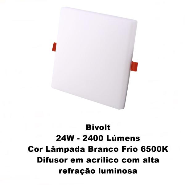 Imagem de Painel Plafon De Led Quadrado Frameless 24W Borda Infinita