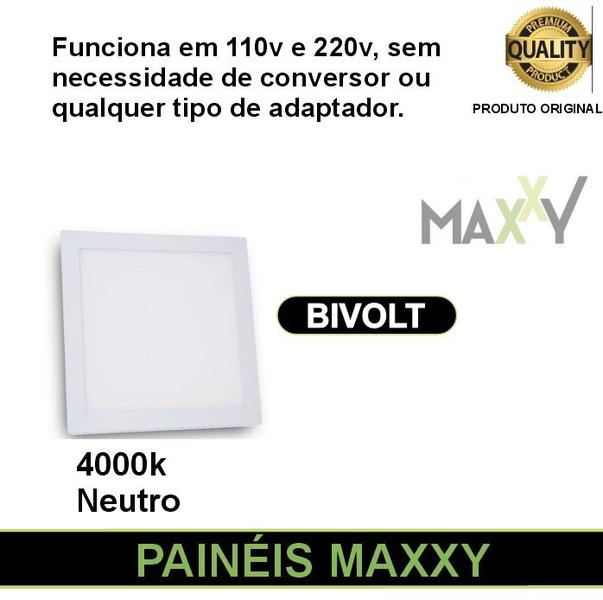 Imagem de Painel Plafon Embutir 18W LED Quadrado 4000k 22x22 Luminária