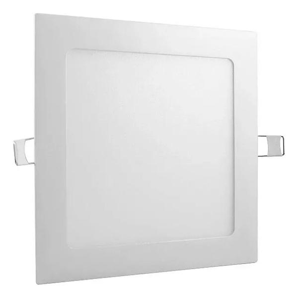 Imagem de Painel Plafon Embutir Luminára Quadrada 12w 17x17  Branco