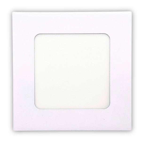 Imagem de Painel Plafon Embutir Luminária LED 6W Quadrado Branco Frio 6500K