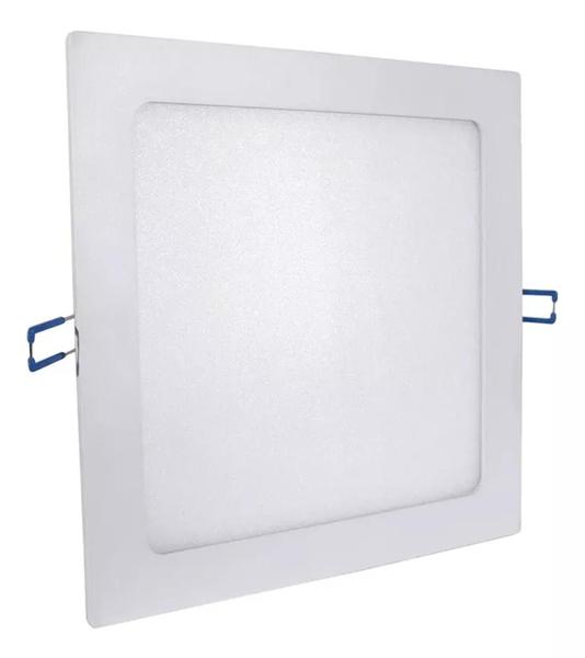 Imagem de Painel Plafon Led 24w Embutir Luminária Quadrada Branco30x30