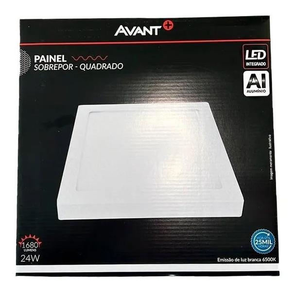 Imagem de Painel Plafon Led 24w Quadrado Sobrepor Bco Frio 30x30 Avant