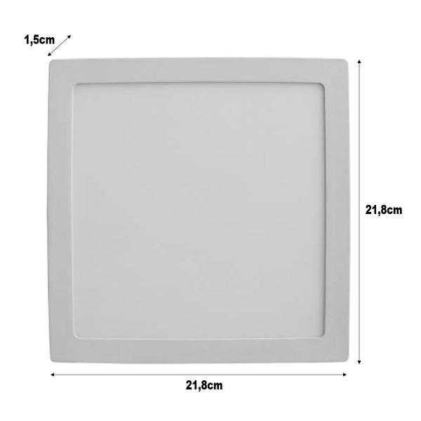 Imagem de Painel Plafon Led Embutir 21,8X21,8cm 18W 4000K Branco Bivolt - Bella Iluminação - DL180EN