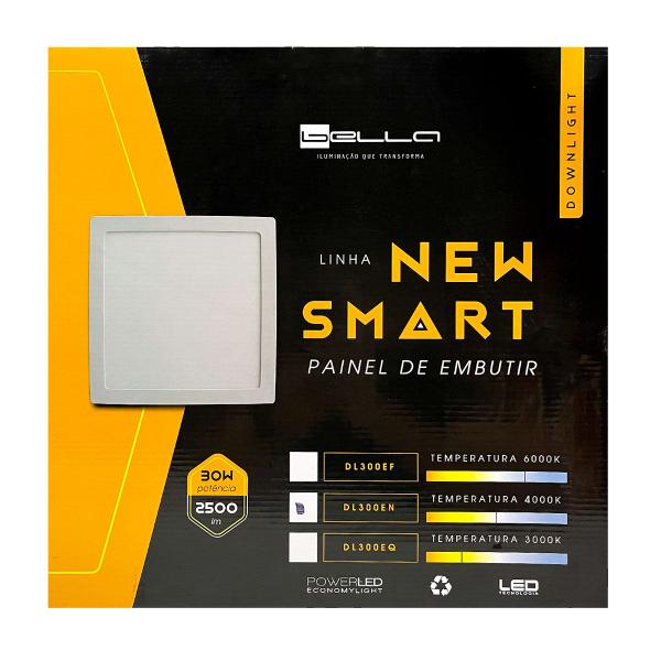 Imagem de Painel Plafon Led Embutir 40X40cm 30W 4000K Branco Bivolt - Bella Iluminação - DL300EN