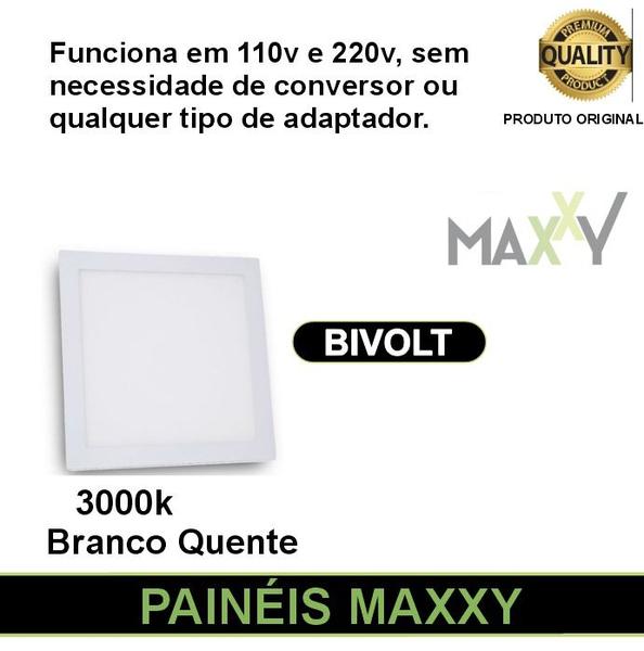 Imagem de Painel Plafon Led Embutir Quadrado 24W Quente 3000k