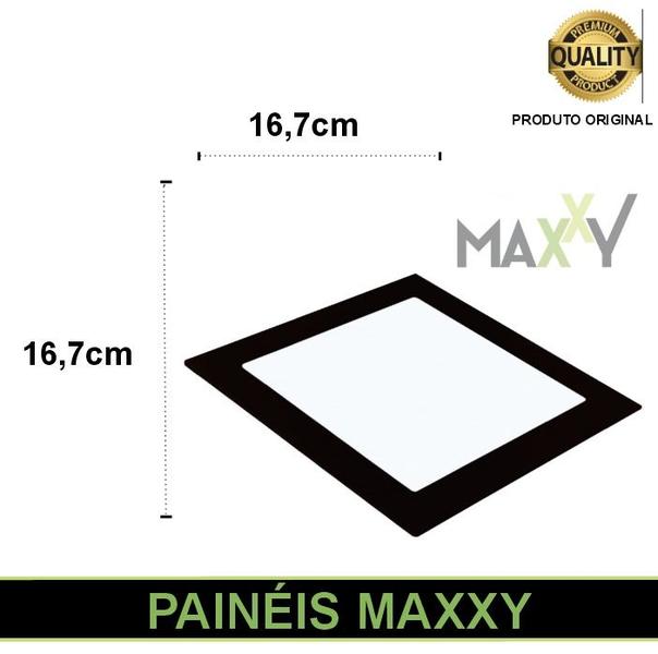 Imagem de Painel Plafon Led Embutir Quadrado Preto 12w Neutro 4000k