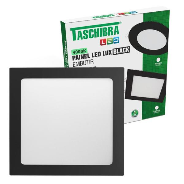 Imagem de Painel Plafon Led Preto 24W 3000K Taschibra Embutir