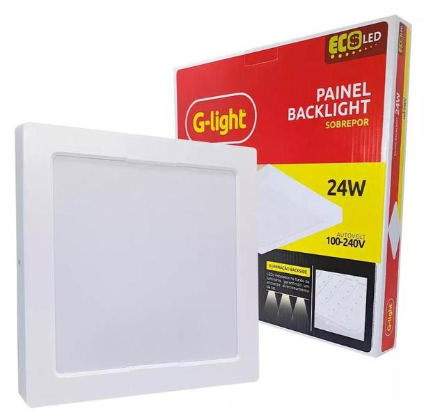 Imagem de Painel Plafon Led Quadrado Sobrepor 24w 6500k G-Light Plqds2465