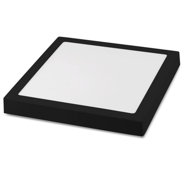 Imagem de Painel Plafon Led Sobrepor 22,5X22,5cm 20W 3000K Preto Bivolt - Save Energy - SE-240.1616