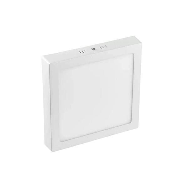 Imagem de Painel Plafon Luminaria LED Sobrepor 18W Quadrado Teto/Laje Alumínio Branco frio 6500K