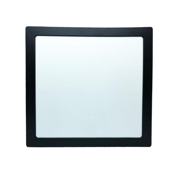 Imagem de Painel Plafon Preto 18W Embutir Quadrado Branco Frio 6500K