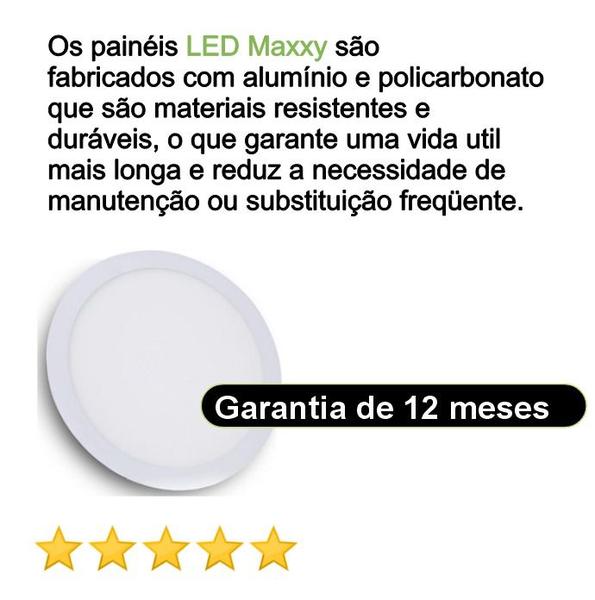 Imagem de Painel Plafon Redondo Slim Embutir 12W Frio