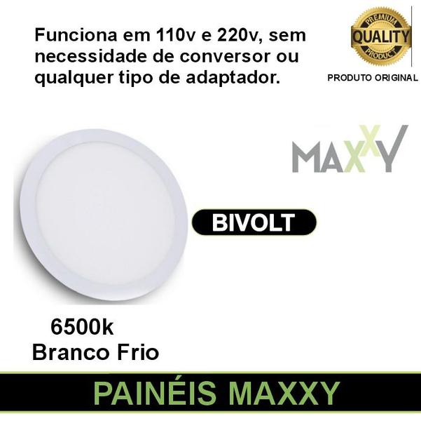 Imagem de Painel Plafon Redondo Slim Embutir 12W Frio