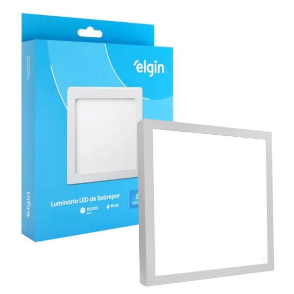 Imagem de Painel Plafon Sobrepor Led 24w 25w Quadrado - Branco Frio