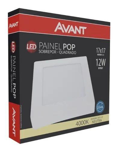 Imagem de Painel Plafon Sobrepor Quadrado 12w Avant Branco Neutro