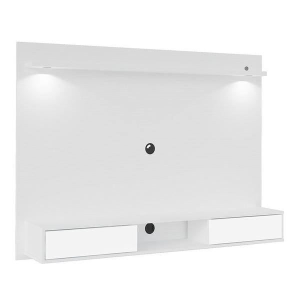 Imagem de Painel Platinum Branco para TV até 47 Polegadas 2 Portas com Espelho e Luzes LED -Artely