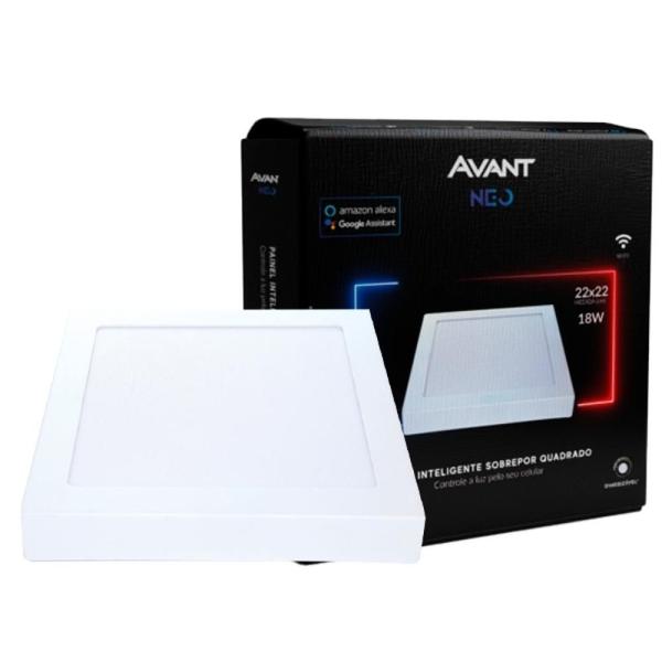 Imagem de Painel Pop LED Plafon Sobrepor Smart Wi-Fi NEO 18W 22cm Dimerizavel 3000k/6500k Bivolt Avant