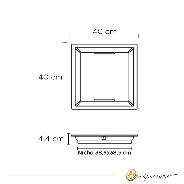 Imagem de Painel Recuado De Embutir Teto Led 36W Quadrado 40X40 Branco