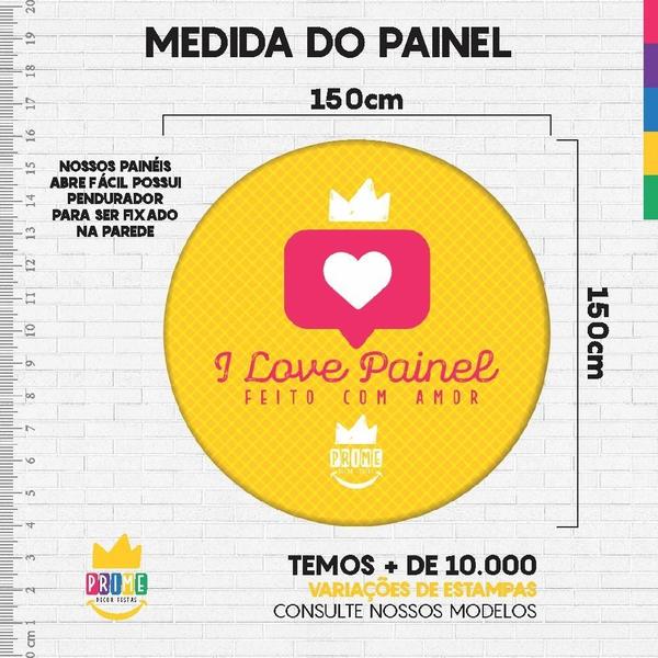 Imagem de Painel Redondo 3D Boteco Feminino Abre Fácil Tecido 1,50M X