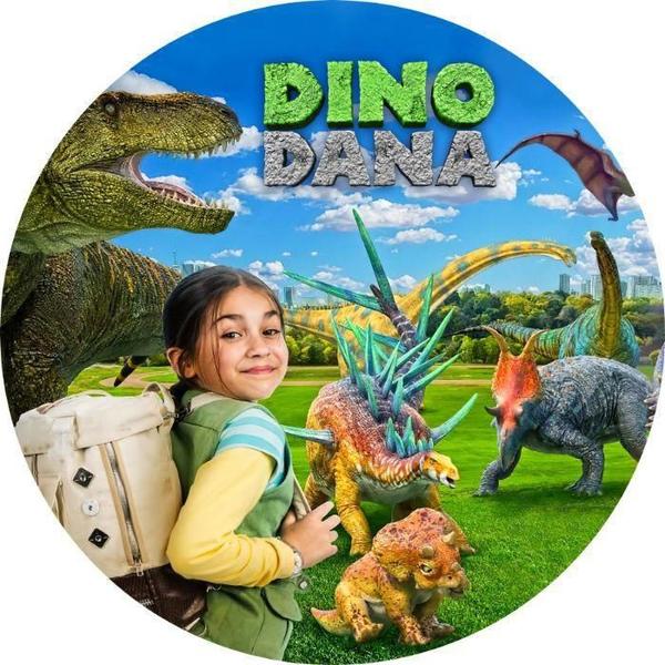 Imagem de Painel Redondo 3D Sublimado Dino Dana Frd-2630