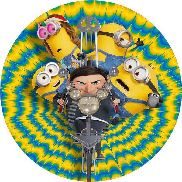 Imagem de Painel Redondo 3D Sublimado Minions Frd-6199