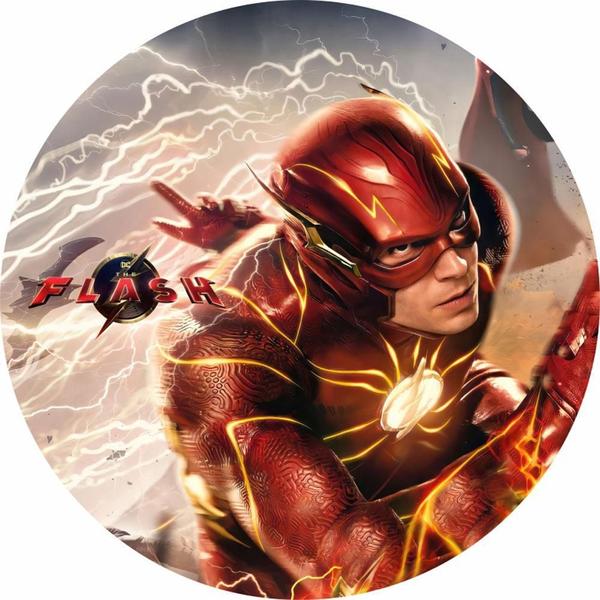 Imagem de Painel Redondo 3D The Flash Tecido Sublimado 1,50M X 1,50M