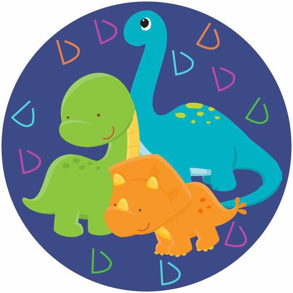 Imagem de Painel Redondo De Festa Dinossauro Baby Cute 150X150 - Bbd02