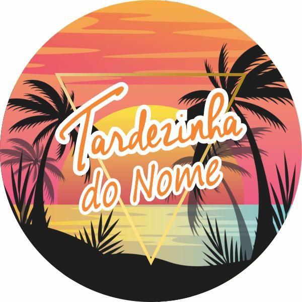 Imagem de Painel Redondo de Tardezinha Personalizado com Nome em 3D