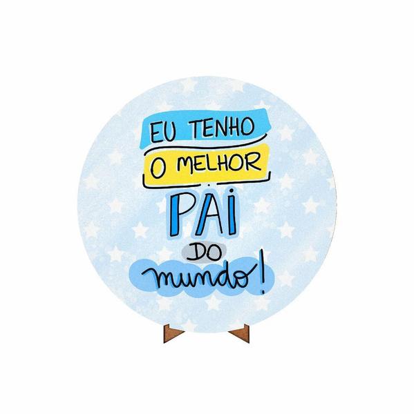Painel Redondo Dia Dos Pais 3D Tecido 50Cm X 50Cm Suporte - Prime Decor Festas Imagem de Painel Redondo Dia Dos Pais 3D Tecido 50Cm X 50Cm Suporte