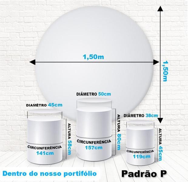 Imagem de Painel Redondo E Capas 3D Sublimado Chá Revelação Fkpc-307