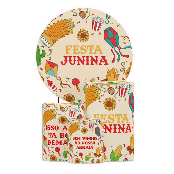 Painel Redondo Sublimado Festa Junina E Capas Cilindros - Decoraset Imagem de Painel Redondo Sublimado Festa Junina E Capas Cilindros