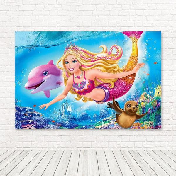 Imagem de Painel Retangular 3D Sublimado Barbie 2,0X1,5 Frt-4041