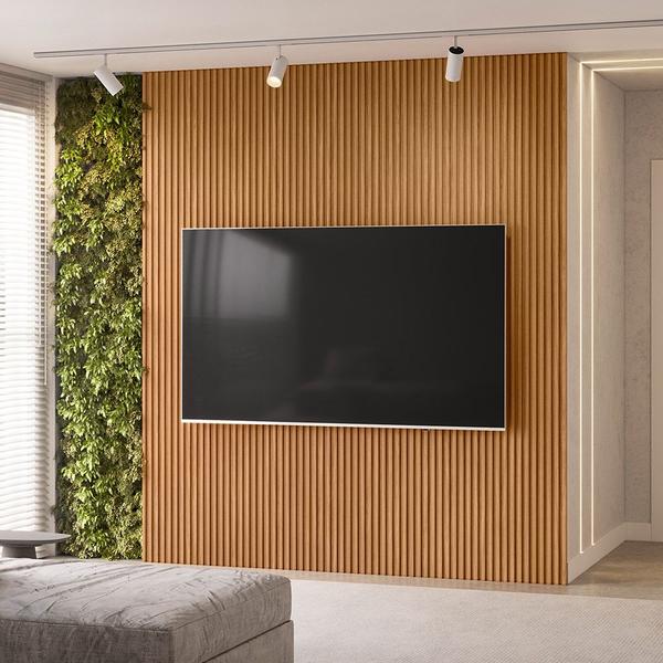 Imagem de Painel Ripado de Madeira Para Sala Quarto 219x250cm Slats L05 Nature - Lyam Decor