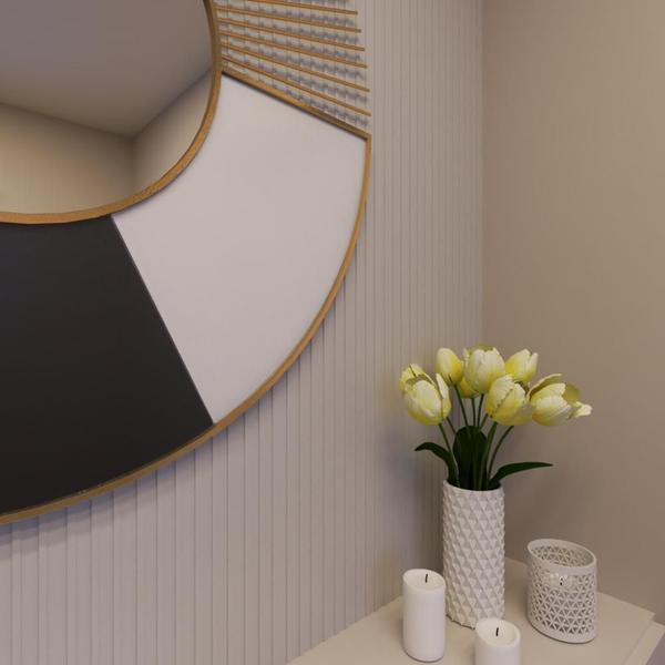 Painel Ripado Decorativo Quarto Eva Autocolante 10Cm - 2,5M - Nova Moldura Imagem de Painel Ripado Decorativo Quarto Eva Autocolante 10Cm - 2,5M