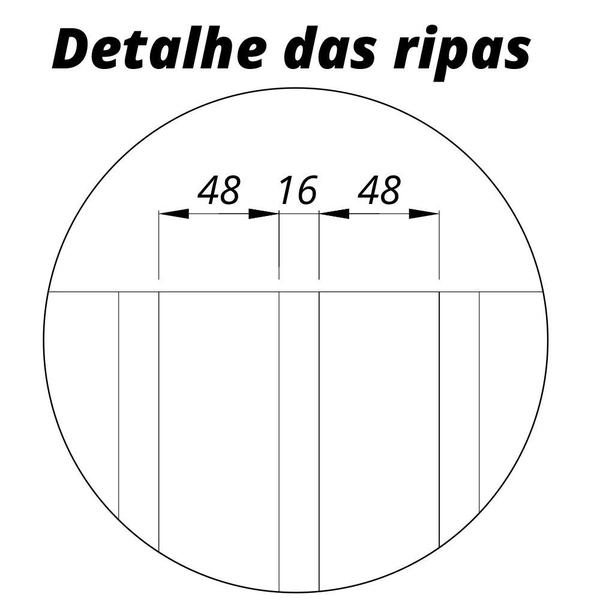 Imagem de Painel Ripado em Barra 250x49,6cm (1,24m²) WPC Gelius Móveis