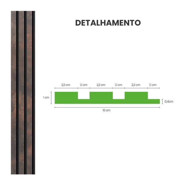 Imagem de Painel Ripado EVA Laminado Autocolante 10cm Urban  Valor Do Metro