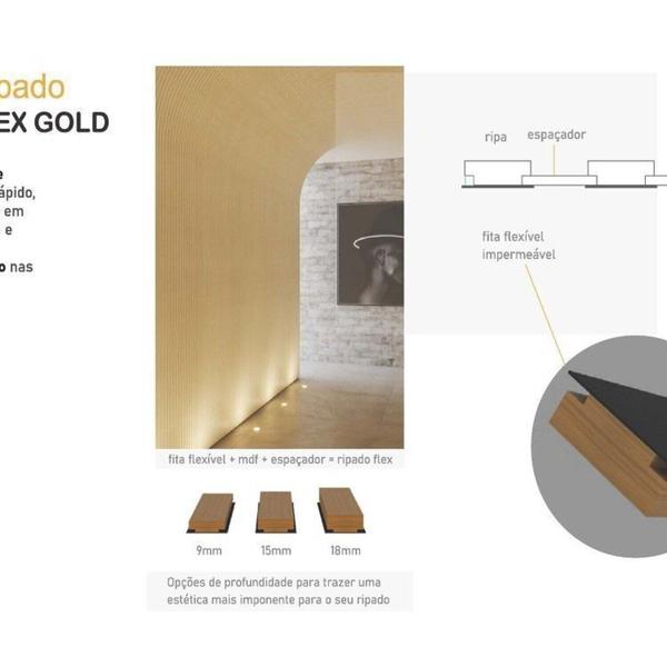 Imagem de Painel Ripado Flex Gold Essence Mdf Comum 9mm - 70cm X 270cm