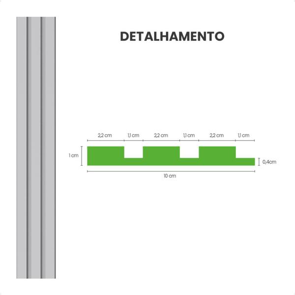 Imagem de Painel Ripado Laminado De Eva Autocolante Flexível Rolo 10Mt