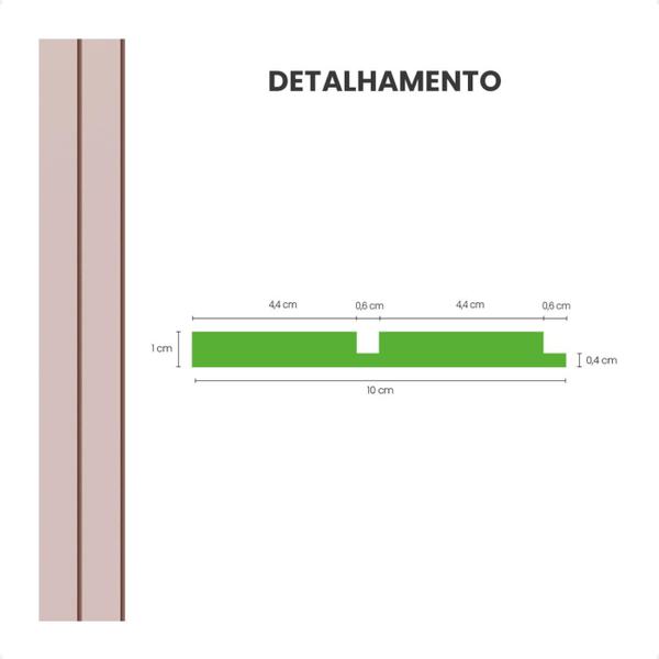 Imagem de Painel Ripado Laminado De Eva Autocolante Flexível Rolo 5m